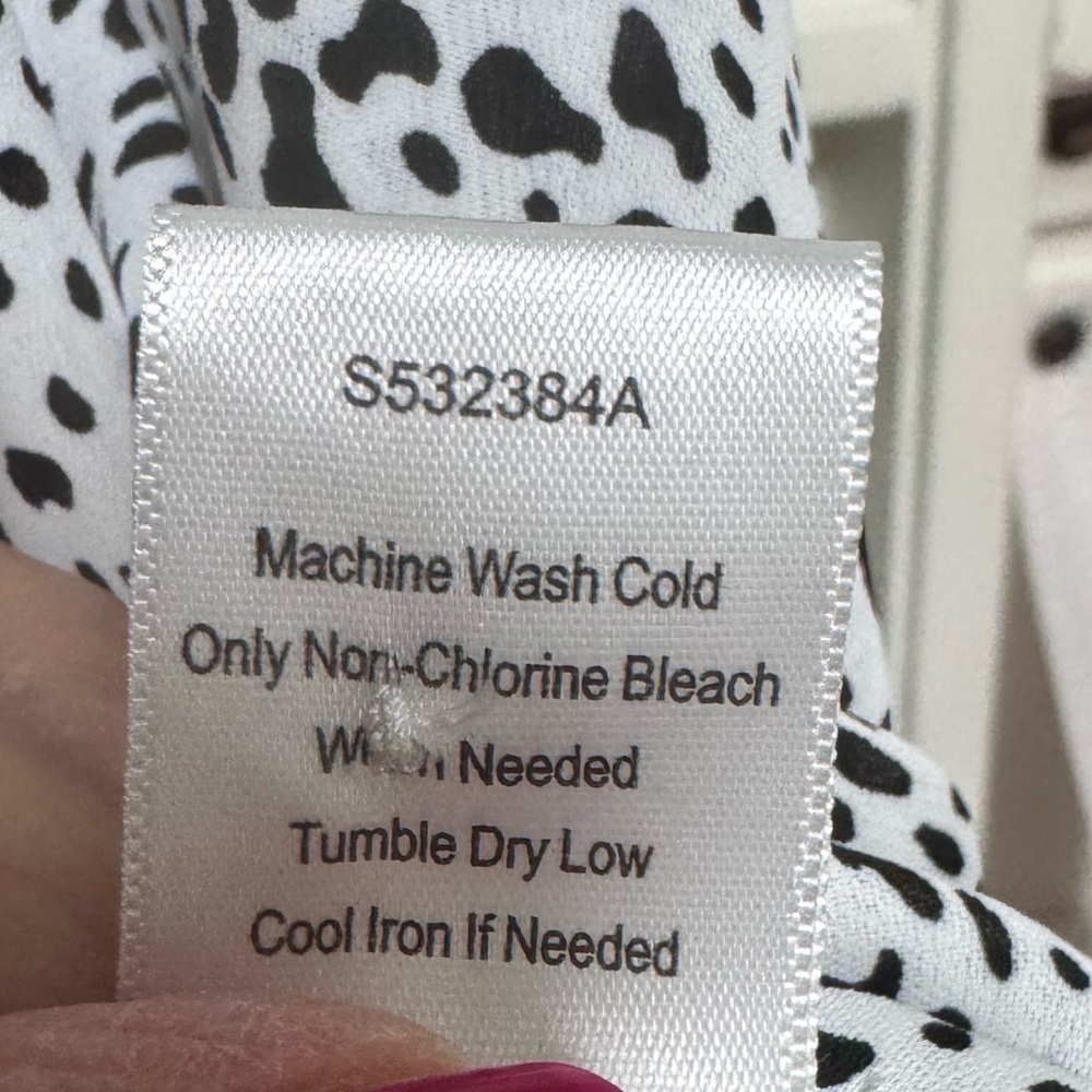 41 Hawthorn Black & White Speckled Short Sleeve Blouse Size L - Picture 6 of 8